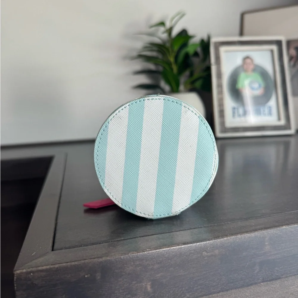 Pink and Mint Striped Round Child’s Purse Handbag